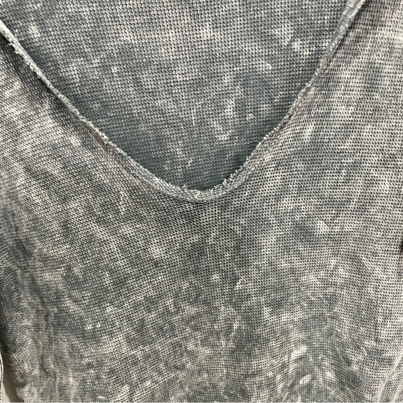 Vintage Havana Grey Waffle Knit Hooded Sweatshirt - Picture 3 of 10